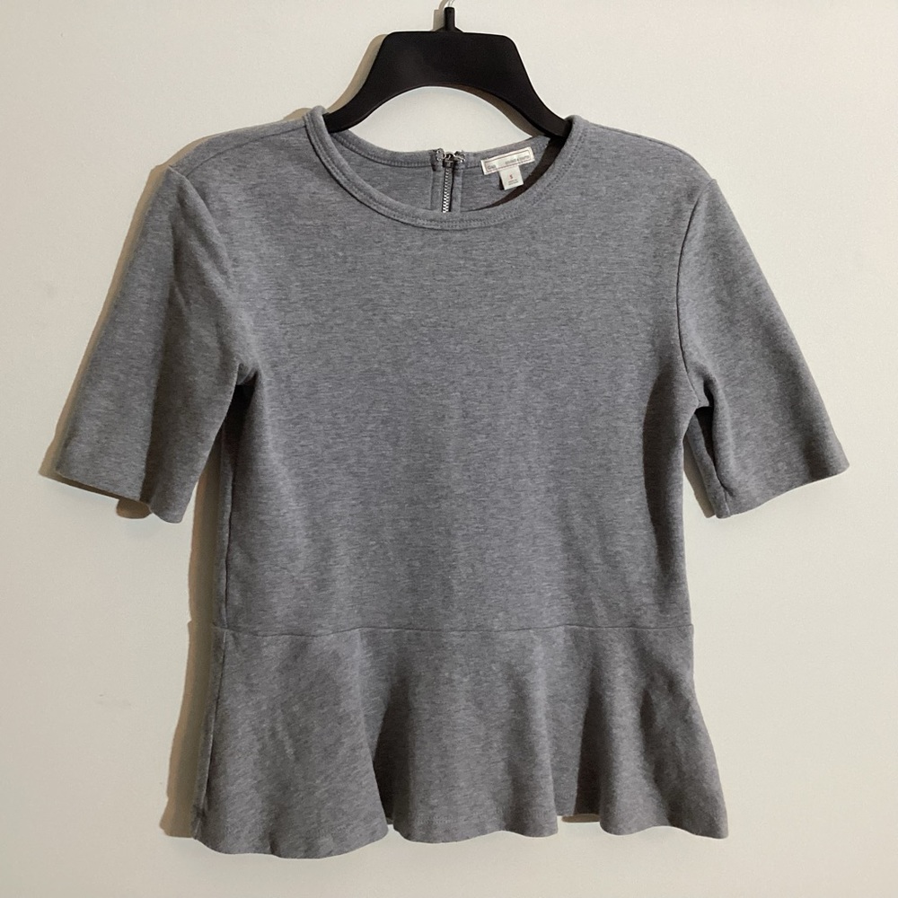 Grey Peplum Top